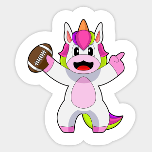 Unicorn American Football Sports Sticker